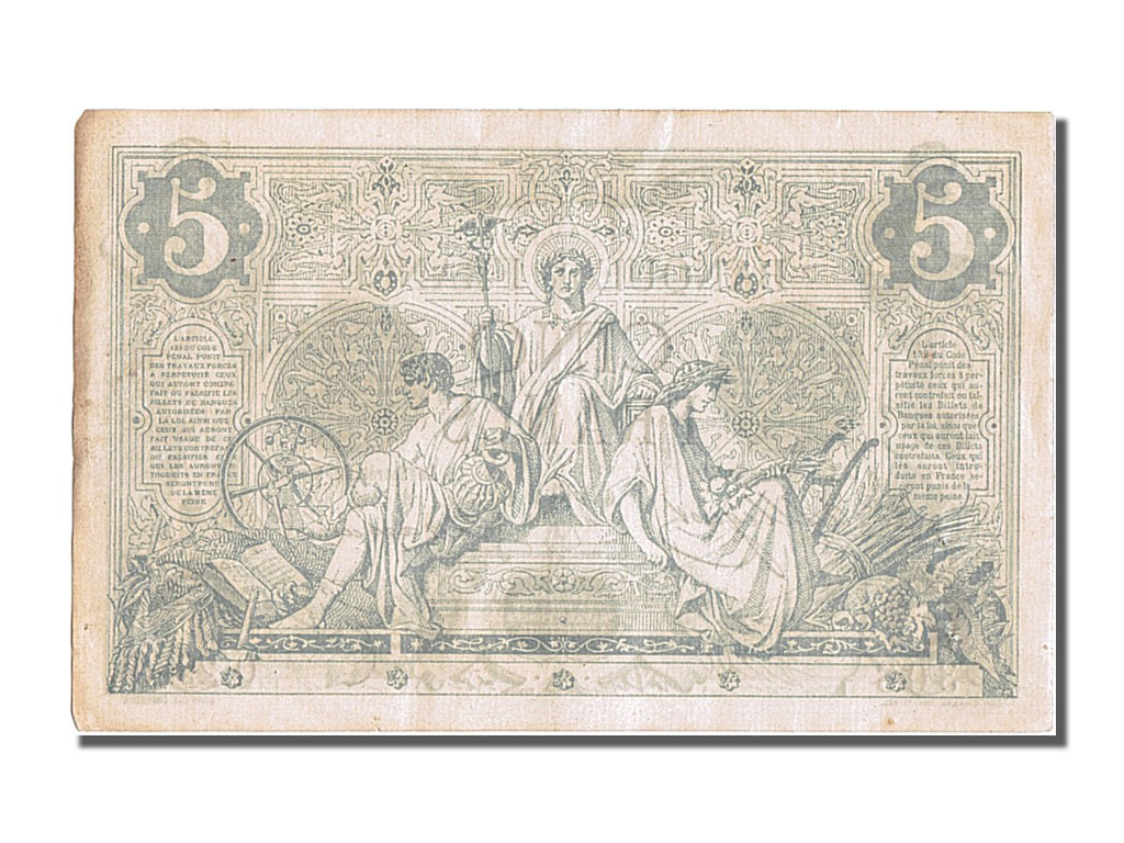 Banknote, France, 5 Francs, 5 F 1871-1874 ''Noir'', 1873, 1873-07-31