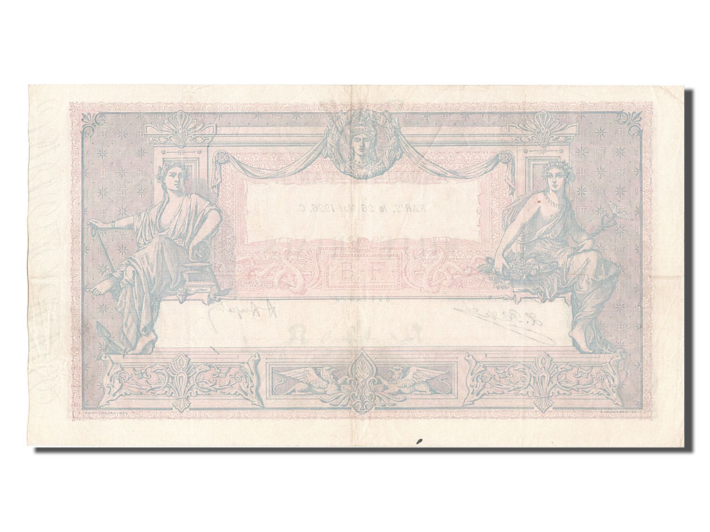Biljet, Frankrijk, 1000 Francs, 1 000 F 1889-1926 ''Bleu et Rose'', 1926
