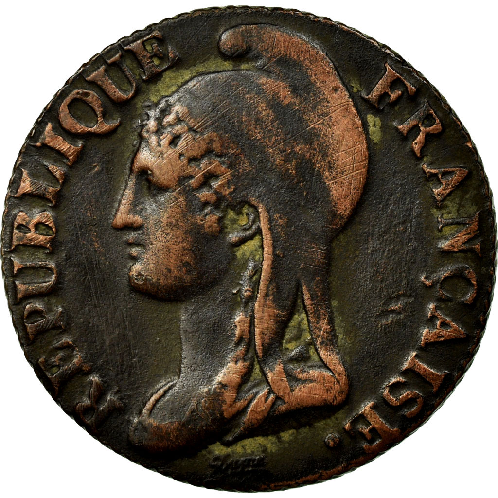 Coin, France, Dupré, 5 Centimes, 1796, Paris, , Bronze, Gadoury:124