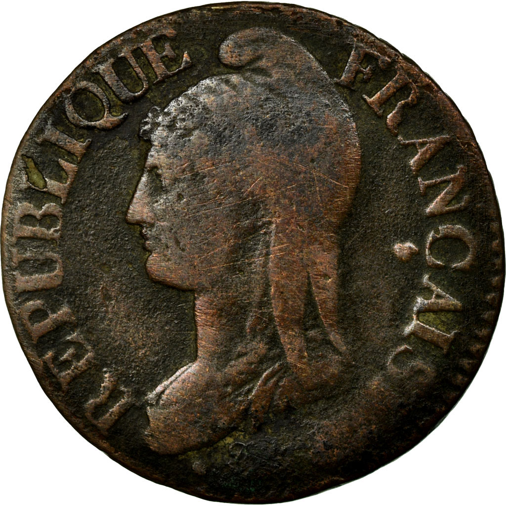 Coin, France, Dupré, 5 Centimes, 1799, Bordeaux, , Bronze, Gadoury:126
