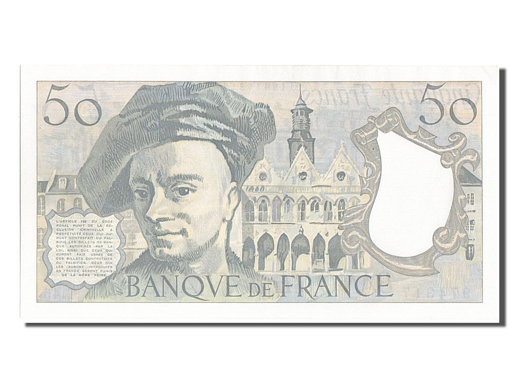 Banknote, France, 50 Francs, 50 F 1976-1992 ''Quentin de La Tour'', 1986