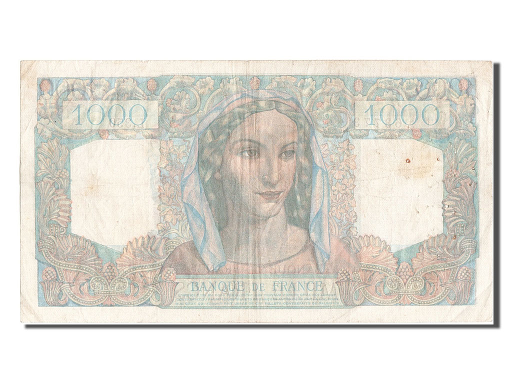 Banknote, France, 1000 Francs, 1 000 F 1945-1950 ''Minerve et Hercule'', 1946