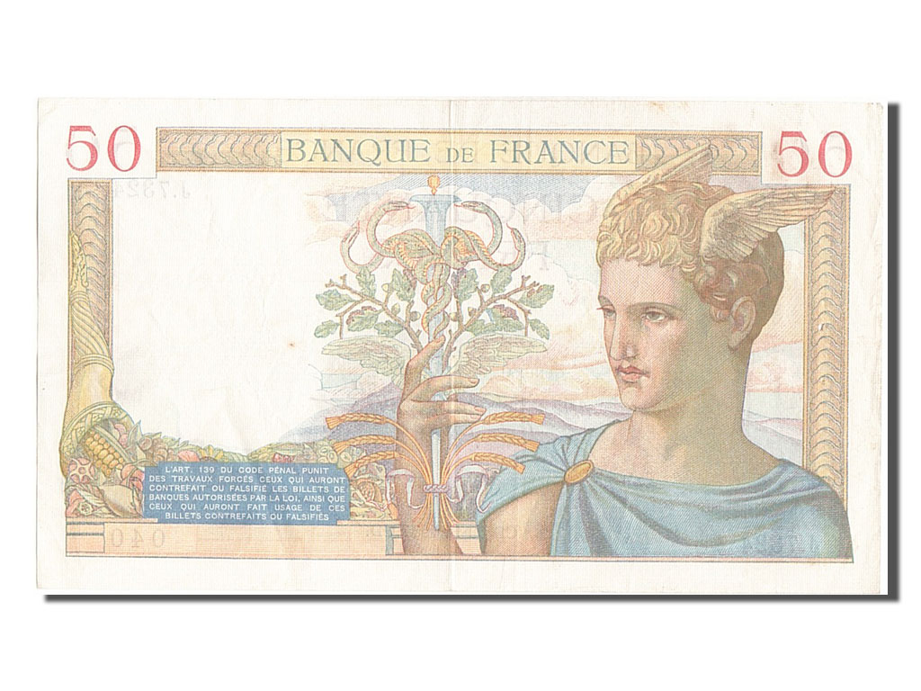Banknote, France, 50 Francs, 50 F 1934-1940 ''Cérès'', 1937, 1937-12-30