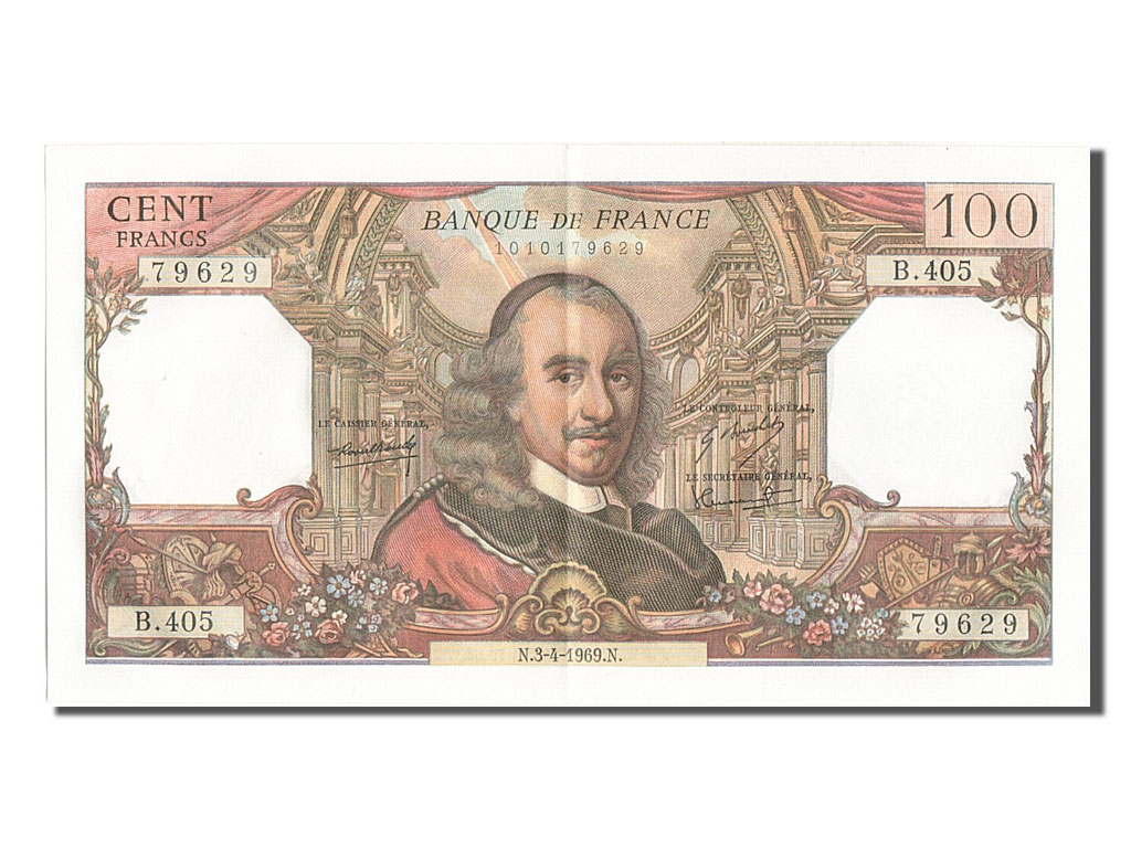 Banknote, France, 100 Francs, 100 F 1964-1979 ''Corneille'', 1969, 1969-04-03