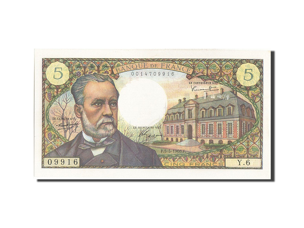 Banknote, France, 5 Francs, 5 F 1966-1970 ''Pasteur'', 1966, 1966-05-05
