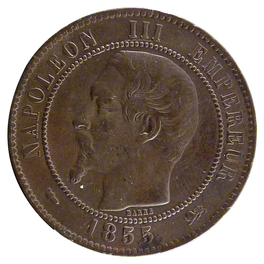 Coin, France, Napoleon III, Napoléon III, 10 Centimes, 1855, Lyon, 