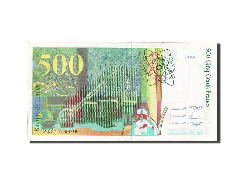 Banknote, France, 500 Francs, 500 F 1994-2000 ''Pierre et Marie Curie'', 1995