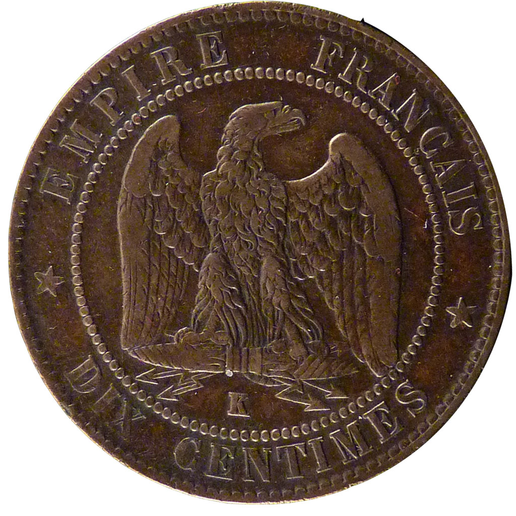 Coin, France, Napoleon III, Napoléon III, 10 Centimes, 1857, Bordeaux