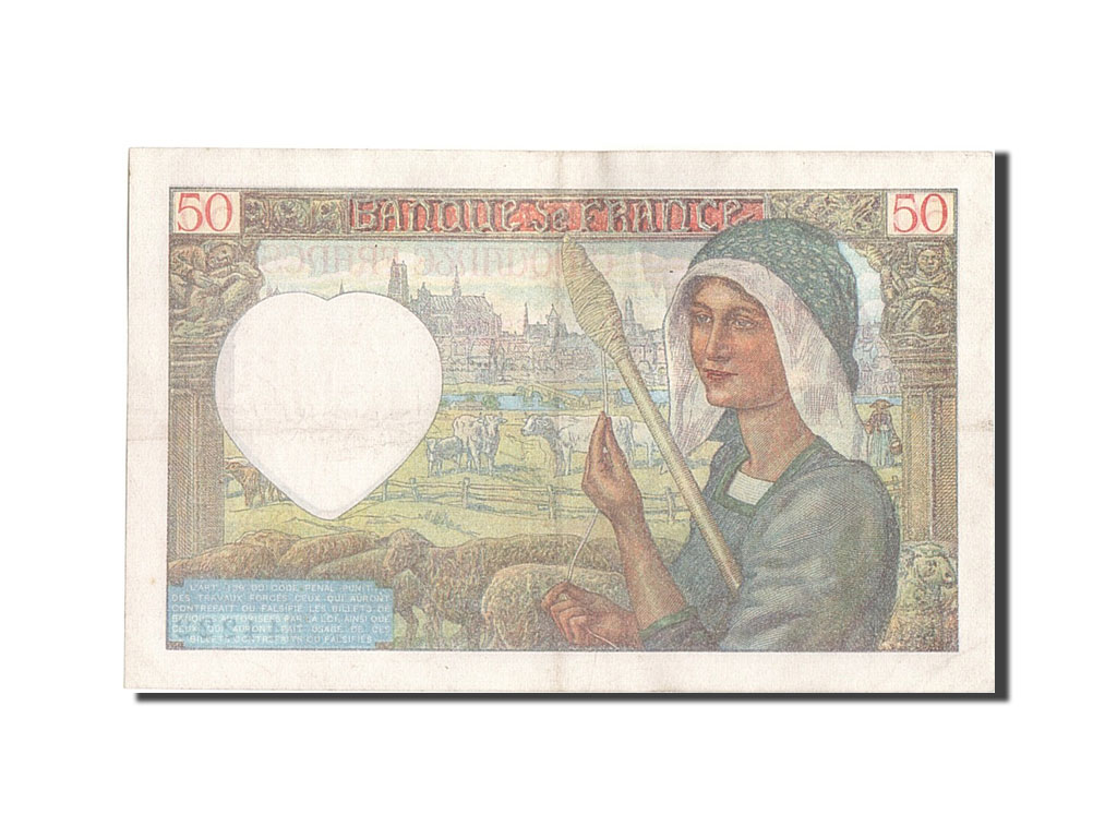 Banknote, France, 50 Francs, 50 F 1940-1942 ''Jacques Coeur'', 1942, 1942-02-05