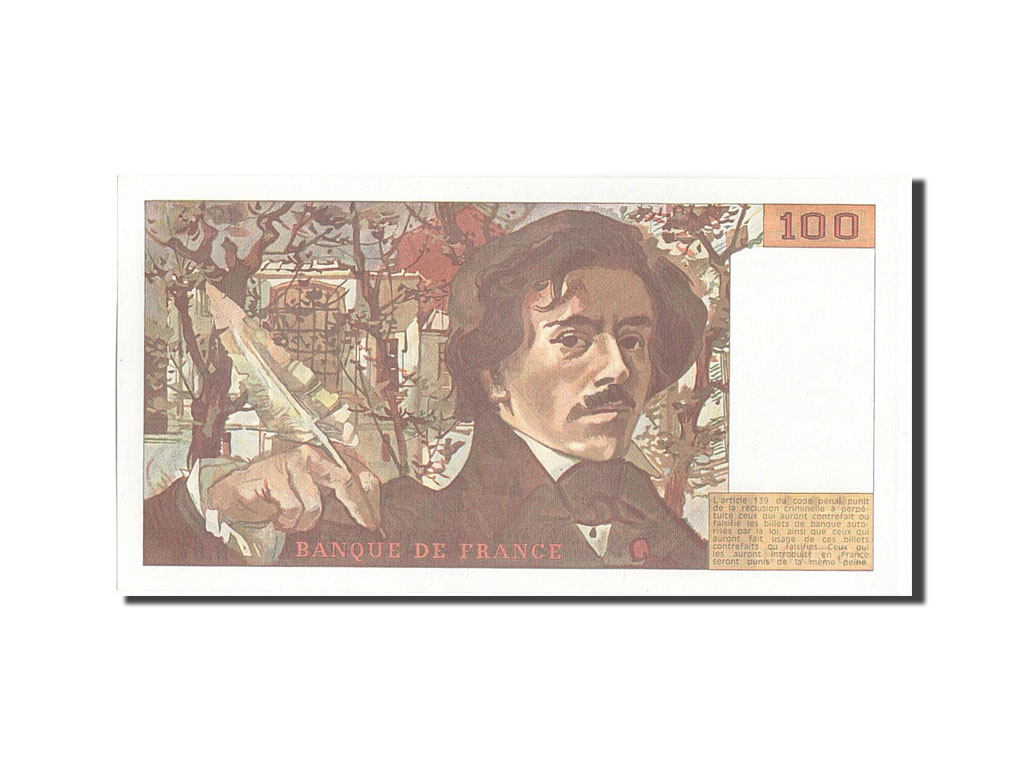 Banknote, France, 100 Francs, 100 F 1978-1995 ''Delacroix'', 1984, UNC(65-70)