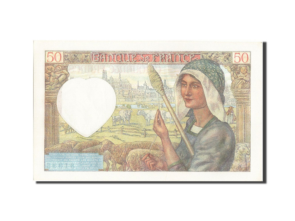 Banknote, France, 50 Francs, 50 F 1940-1942 ''Jacques Coeur'', 1941, 1941-03-13