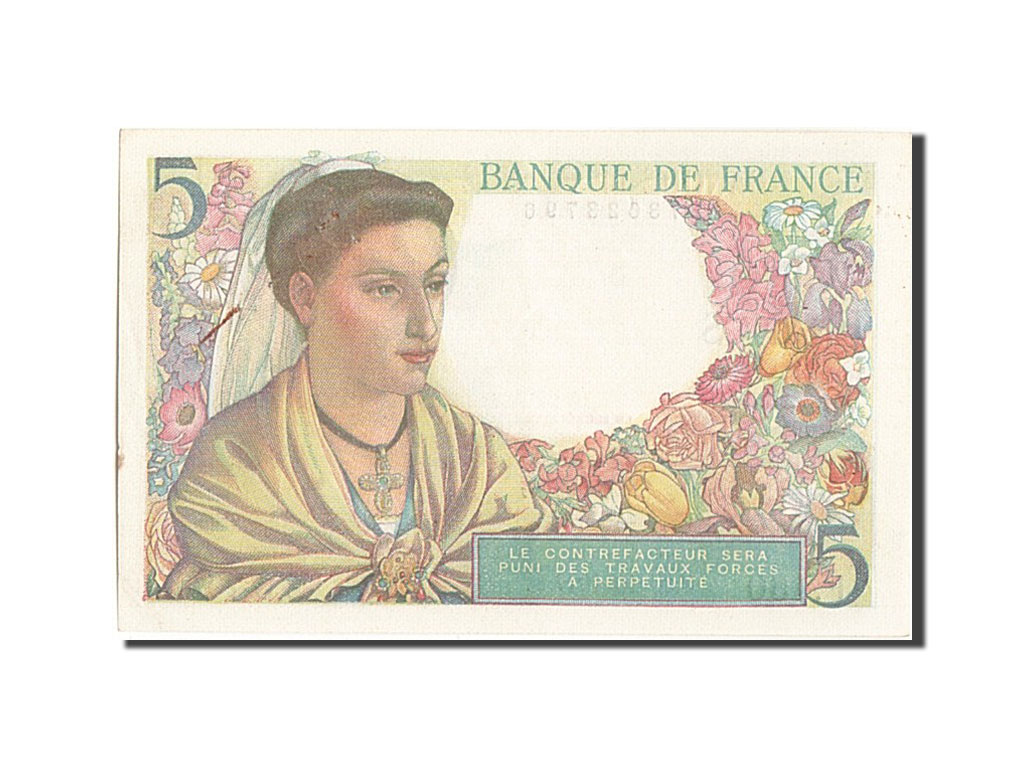 Banknote, France, 5 Francs, 5 F 1943-1947 ''Berger'', 1947, 1947-10-30