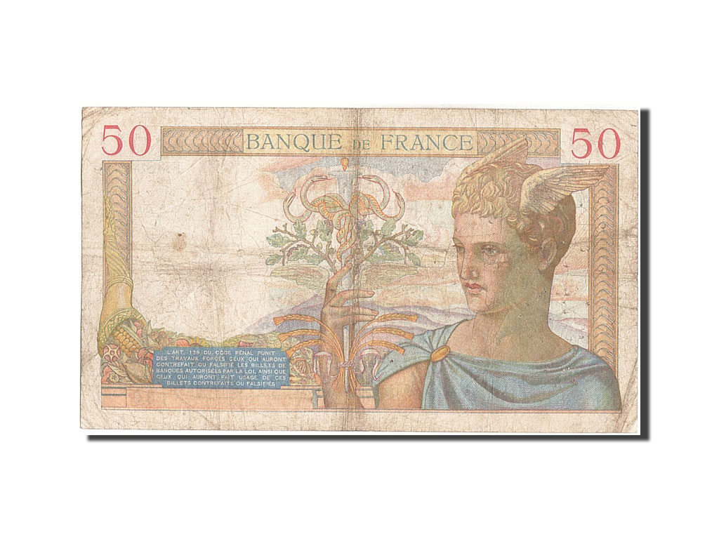 Banknote, France, 50 Francs, 50 F 1934-1940 ''Cérès'', 1936, 1936-02-27