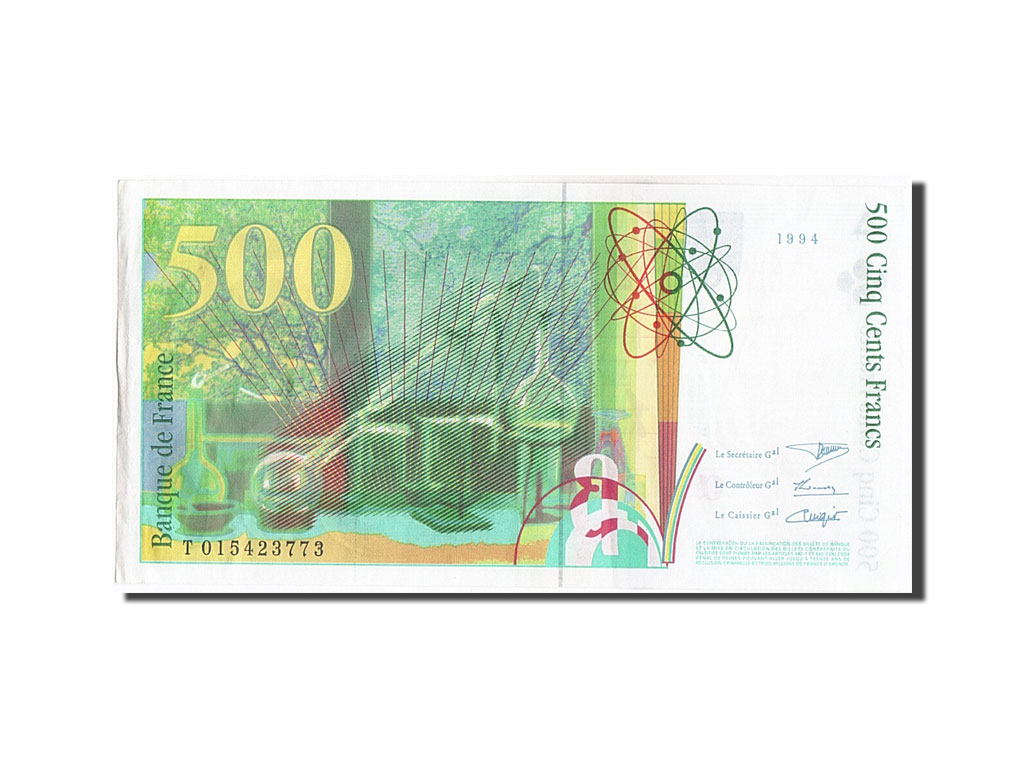 Banknote, France, 500 Francs, 500 F 1994-2000 ''Pierre et Marie Curie'', 1994