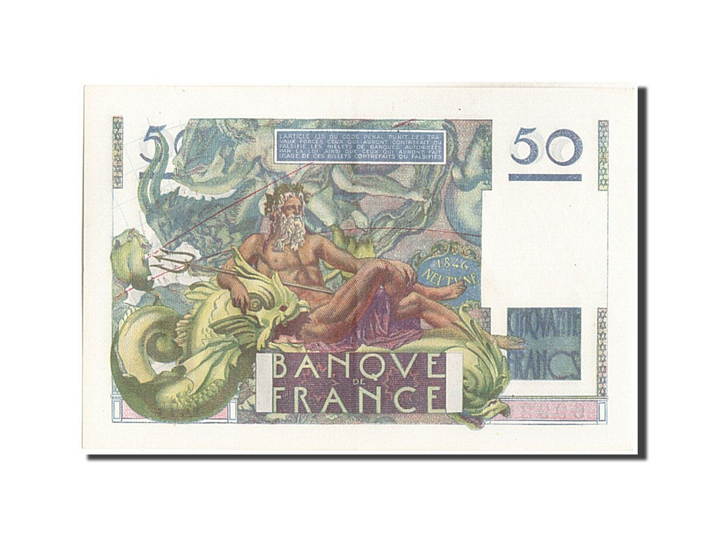 Banknote, France, 50 Francs, 50 F 1946-1951 ''Le Verrier'', 1947, 1947-06-12