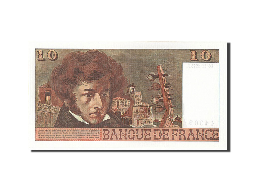 Banknote, France, 10 Francs, 10 F 1972-1978 ''Berlioz'', 1975, 1975-11-06