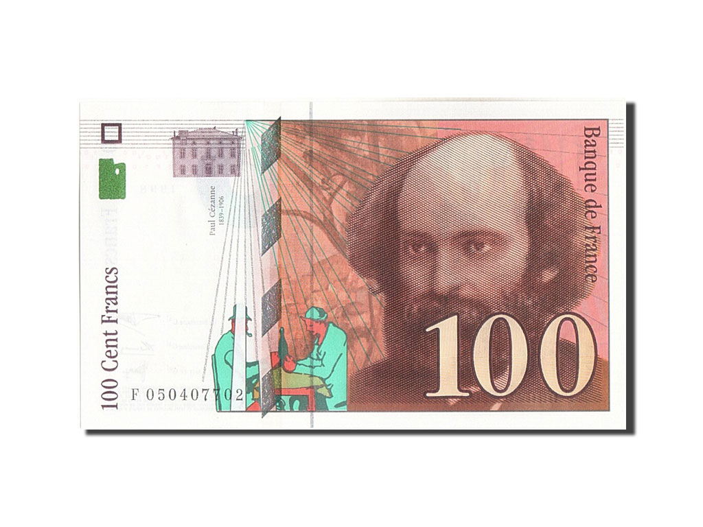 Banknote, France, 100 Francs, 100 F 1997-1998 ''Cézanne'', 1998, UNC(65-70)