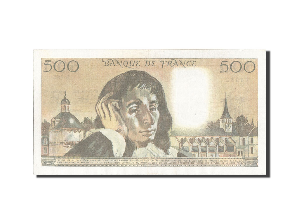 Banknote, France, 500 Francs, 500 F 1968-1993 ''Pascal'', 1982, EF(40-45)