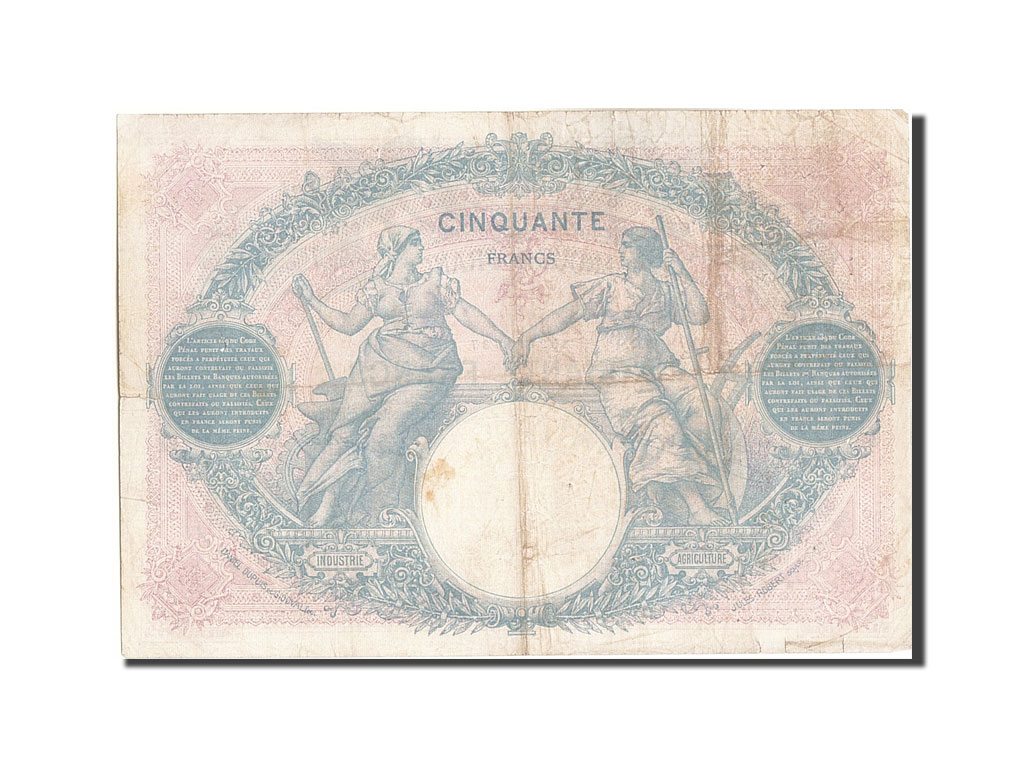 Biljet, Frankrijk, 50 Francs, 50 F 1889-1927 ''Bleu et Rose'', 1926, 1926-12-17