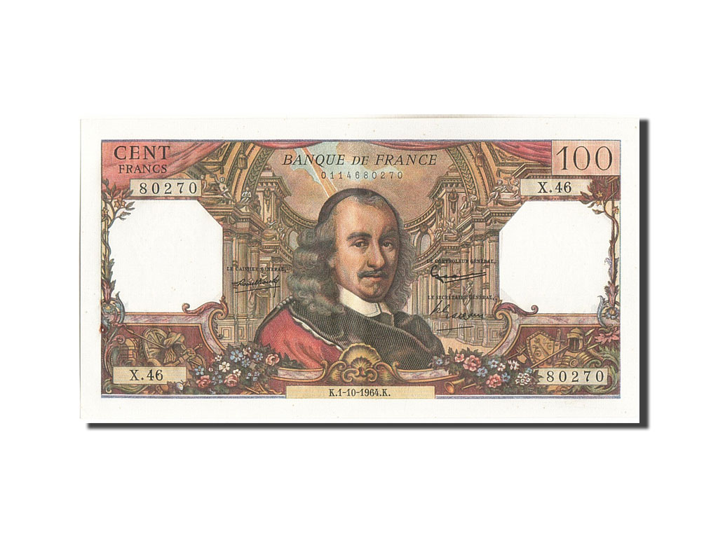 Banknote, France, 100 Francs, 100 F 1964-1979 ''Corneille'', 1964, 1964-10-01
