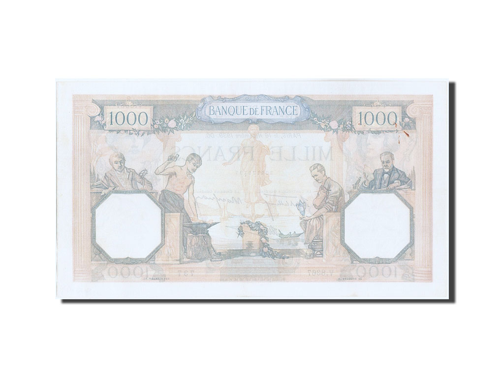Biljet, Frankrijk, 1000 Francs, 1 000 F 1927-1940 ''Cérès et Mercure'', 1939