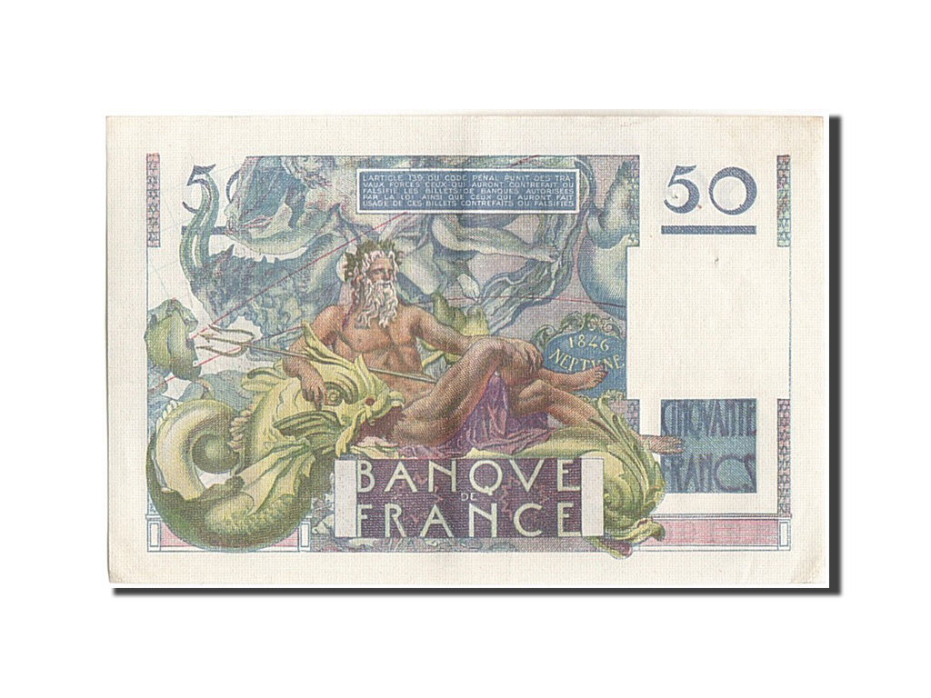 Banknote, France, 50 Francs, 50 F 1946-1951 ''Le Verrier'', 1946, 1946-03-14