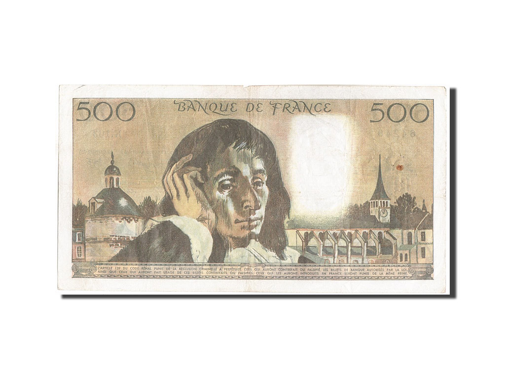 Banknote, France, 500 Francs, 500 F 1968-1993 ''Pascal'', 1979, 1979-06-07