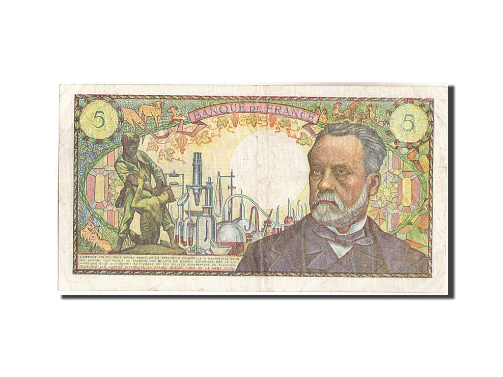 Banknote, France, 5 Francs, 5 F 1966-1970 ''Pasteur'', 1970, 1970-01-08