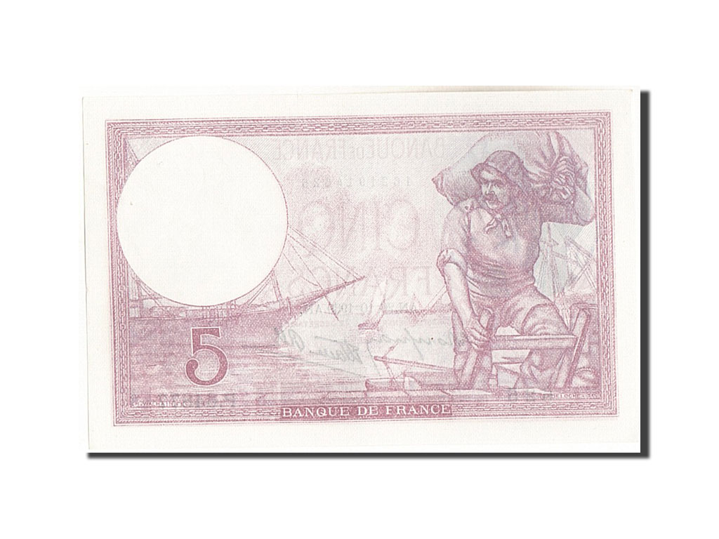 Banknote, France, 5 Francs, 5 F 1917-1940 ''Violet'', 1939, 1939-10-26