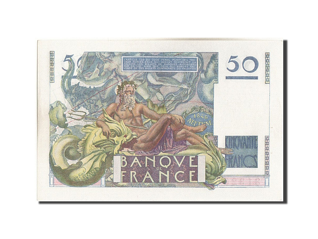 Banknote, France, 50 Francs, 50 F 1946-1951 ''Le Verrier'', 1946, 1946-05-16