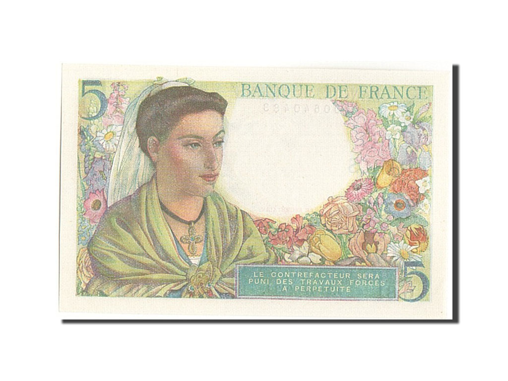 Banknote, France, 5 Francs, 5 F 1943-1947 ''Berger'', 1943, 1943-11-25