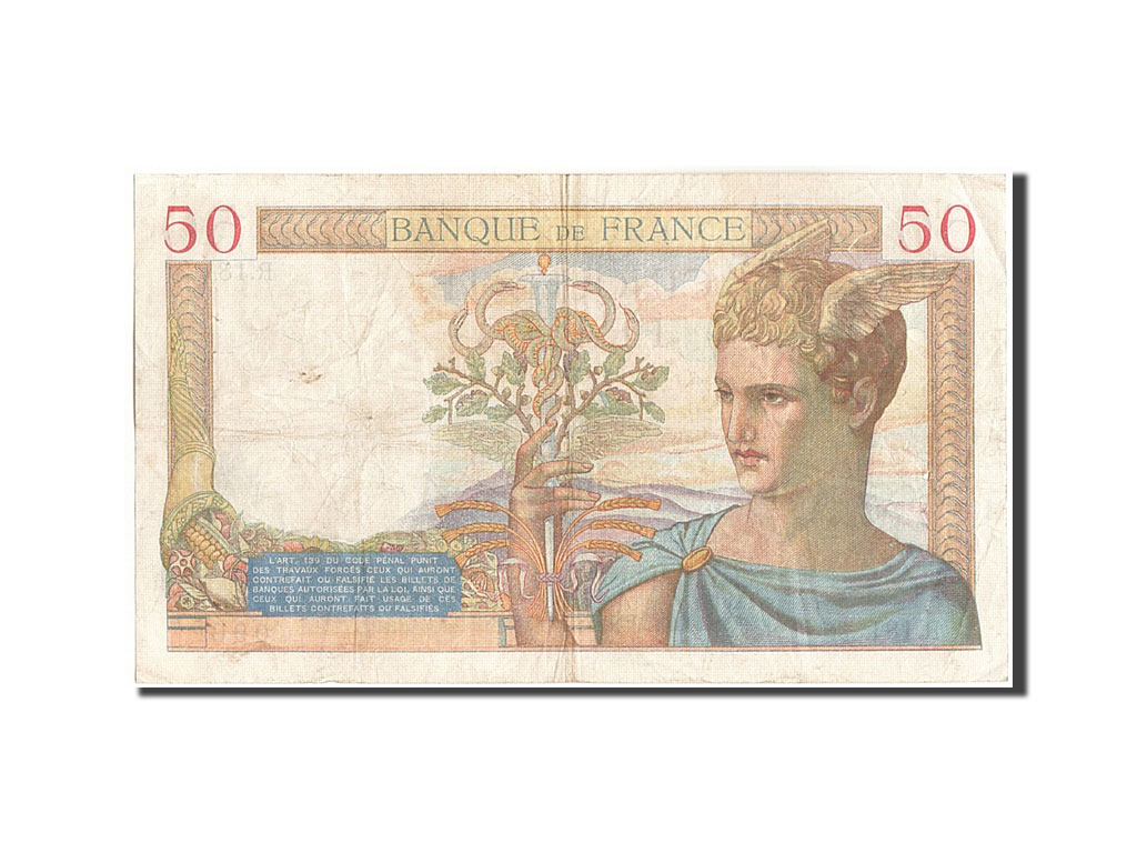 Banknote, France, 50 Francs, 50 F 1934-1940 ''Cérès'', 1934, 1934-12-27