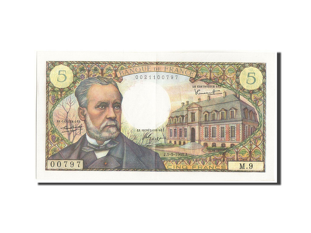 Banknote, France, 5 Francs, 5 F 1966-1970 ''Pasteur'', 1966, 1966-05-05