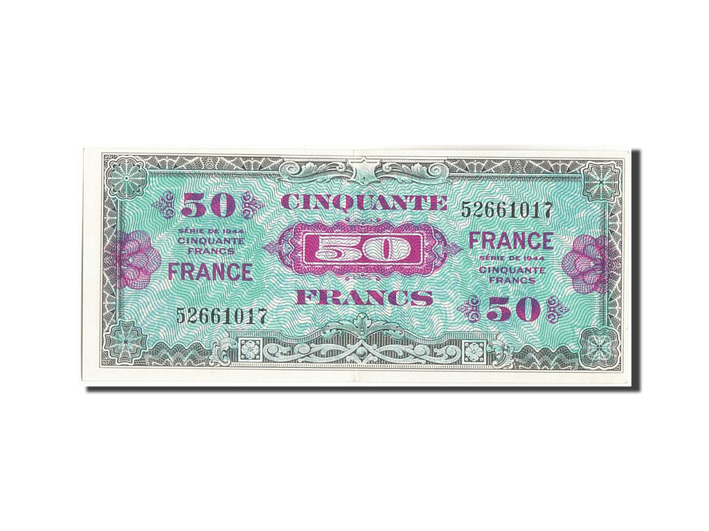 Banknote, France, 50 Francs, 1945 Verso France, 1945, Undated (1945), UNC(63)