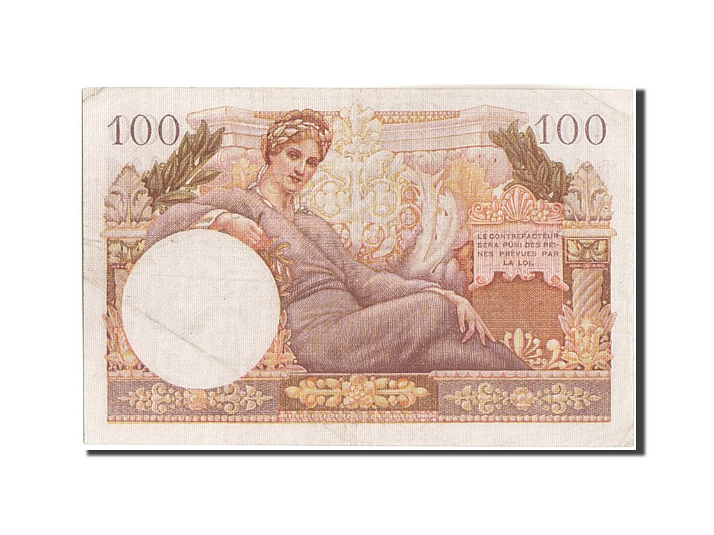 France, 100 Francs, 1955-1963 Treasury, 1955, Y.3, AU(55-58), KM:M11a
