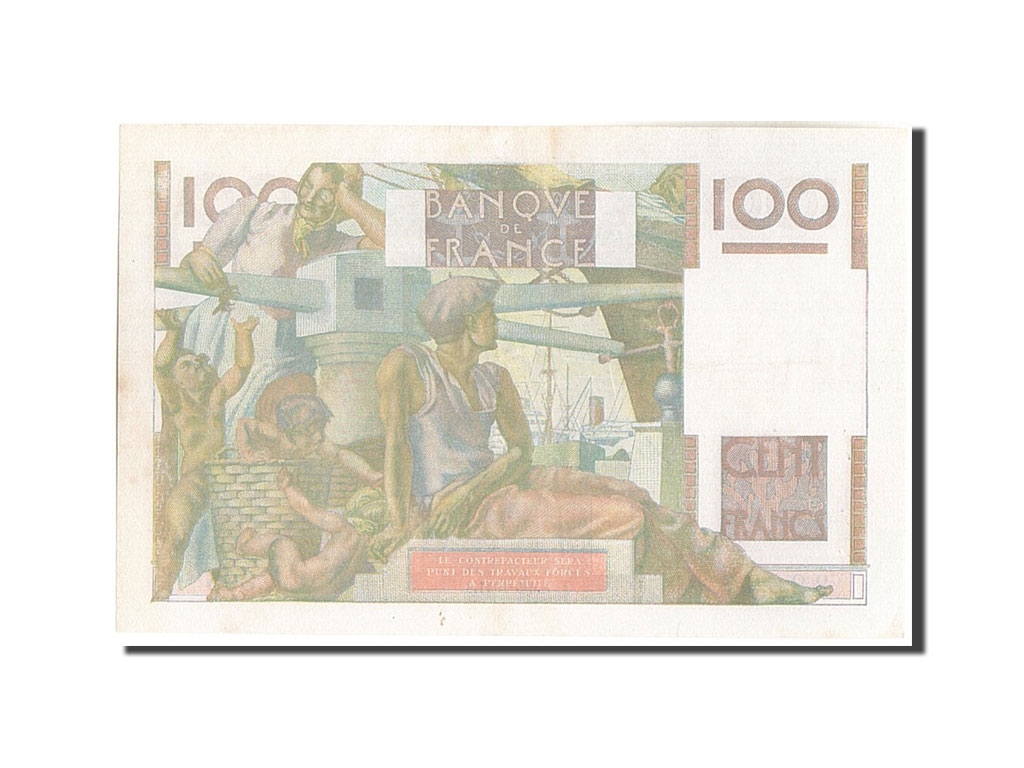 Banknote, France, 100 Francs, 100 F 1945-1954 ''Jeune Paysan'', 1951