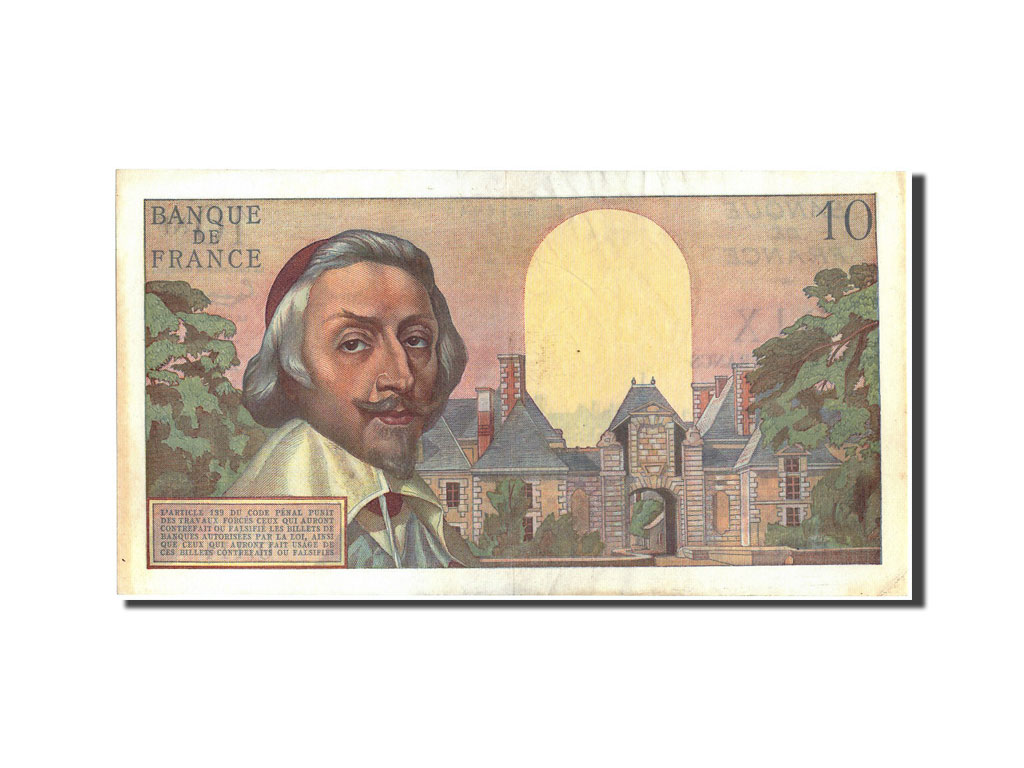 Banknote, France, 10 Nouveaux Francs, 10 NF 1959-1963 ''Richelieu'', 1960