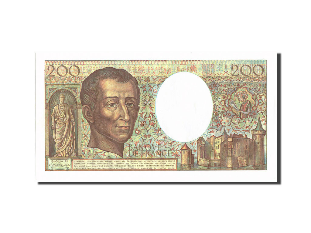Banknote, France, 200 Francs, 200 F 1981-1994 ''Montesquieu'', 1986, 1986