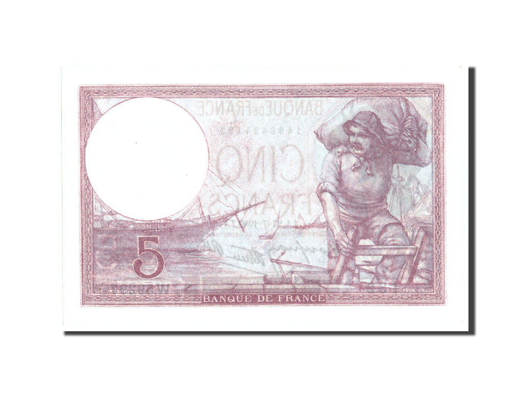 Banknote, France, 5 Francs, 5 F 1917-1940 ''Violet'', 1939, 1939-07-27, UNC(63)