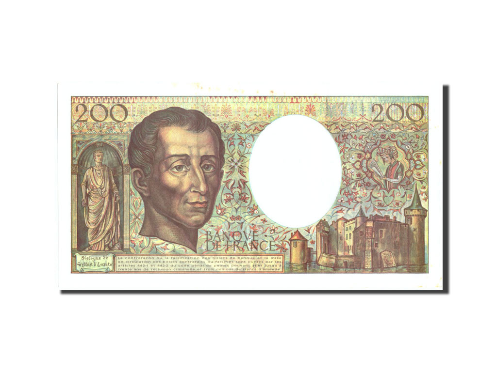 Banknote, France, 200 Francs, 200 F 1981-1994 ''Montesquieu'', 1994, 1994