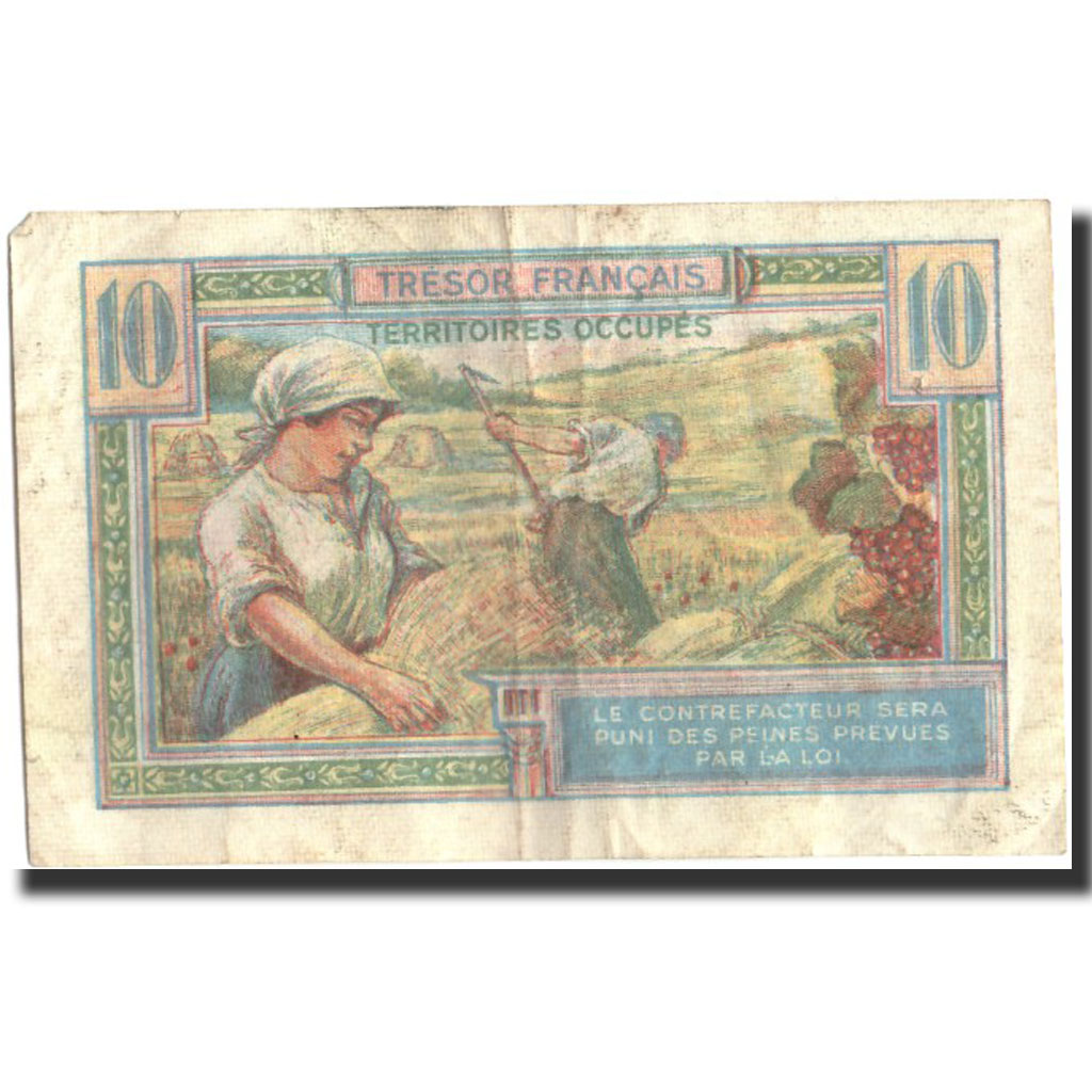 France, 10 Francs, 1947 French Treasury, 1947, 1947, EF(40-45), Fayette:VF30.1