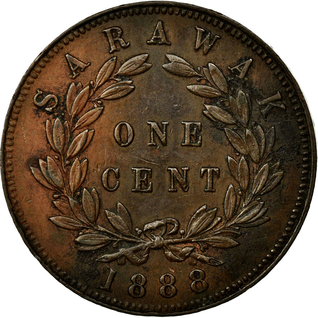 Coin, Sarawak, Charles J. Brooke, Cent, 1888, Heaton, , Copper, KM:6