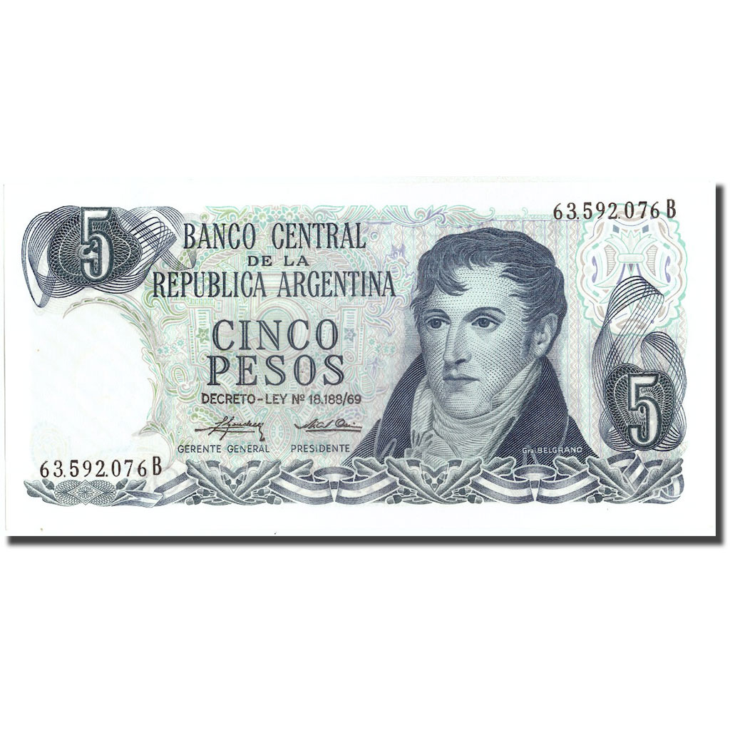 Billete, 5 Pesos, Argentina, KM:294, SC+