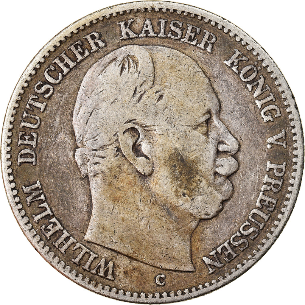 Coin, German States, PRUSSIA, Wilhelm I, 2 Mark, 1876, Cleves, 
