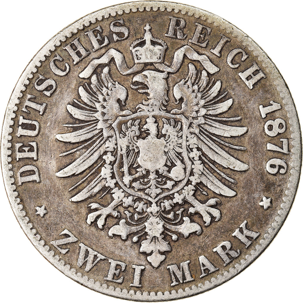 Coin, German States, PRUSSIA, Wilhelm I, 2 Mark, 1876, Cleves, 