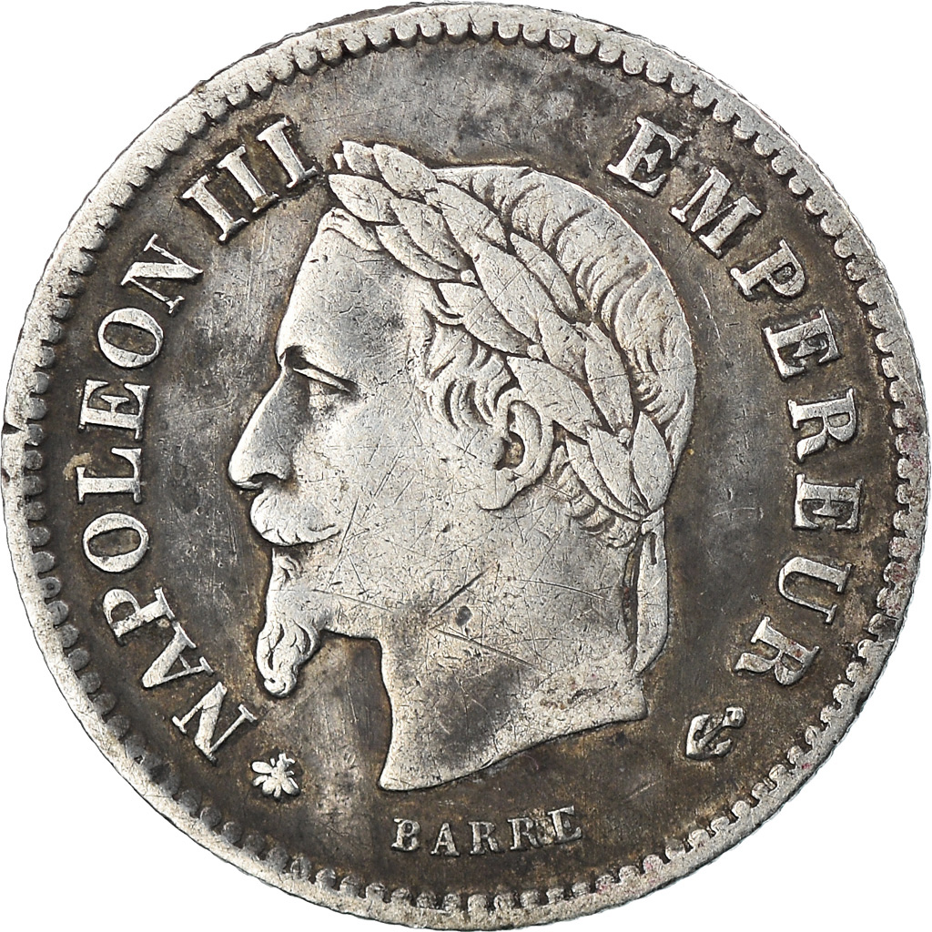 Coin, France, Napoleon III, Napoléon III, 20 Centimes, 1867, Paris, 