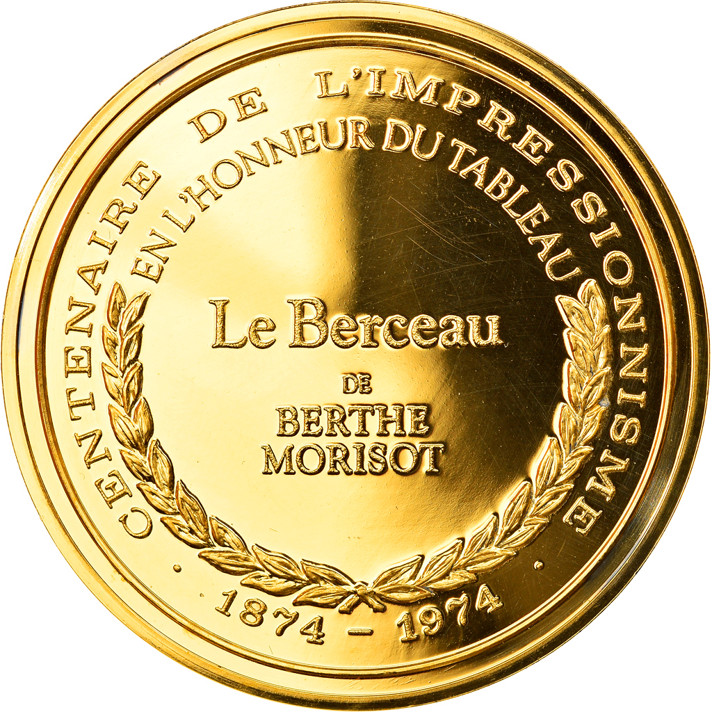 France, Medal, Arts & Culture, Le Berceau de Berthe Morisot, , Vermeil