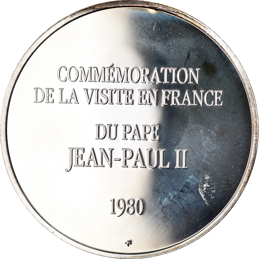 France, Medal, Commémoration de la visite en France du pape Jean-Paul II
