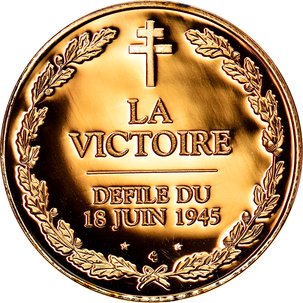 France, Medal, La Victoire, Défilé du 18 juin 1945, Politics, Society, War