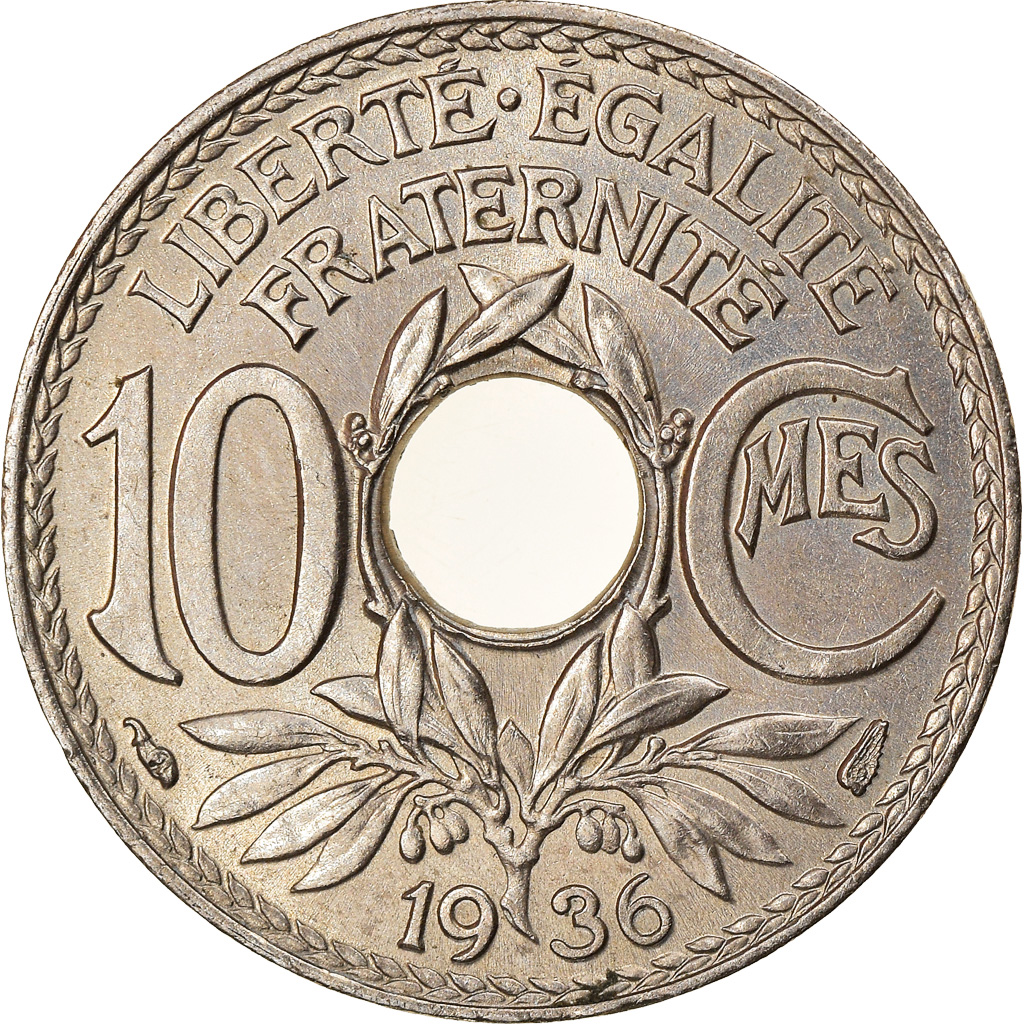 Coin, France, Lindauer, 10 Centimes, 1936, Paris, , Copper-nickel